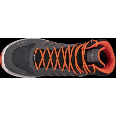 5. Lowa Axos GTX Mid Gore-Tex Graphit/Flame wasserdichte Herren Trekkingschuhe (310844 7952)