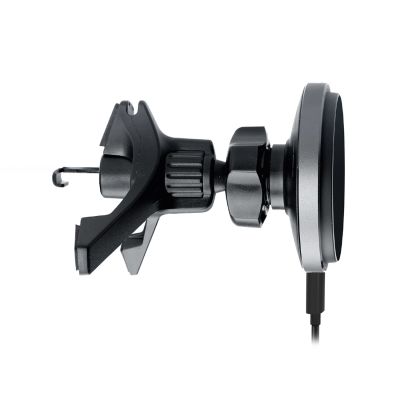 3. Smartphone-Halterung mit SBS TESUPMAGWIR15W kabellosem Ladegerät für Lüftungsschlitze, MagSafe-kompatibel – Schwarz