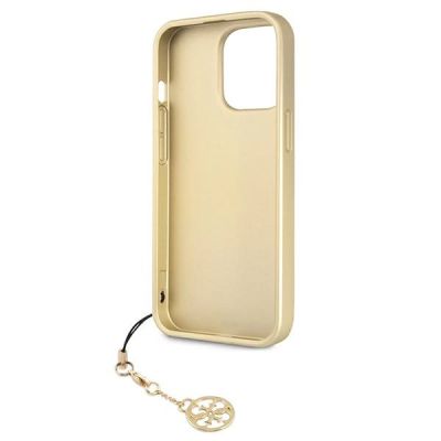 7. Guess GUHCP13LGF4GBR iPhone 13 Pro / 13 6.1 "braun / braunes Hardcase 4G Charms Collection