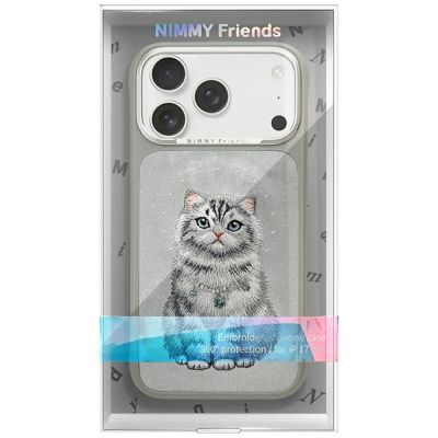 8. Nimmy Lucky Fashion Cat MagSafe Hülle für iPhone 17 Pro Max – Grau