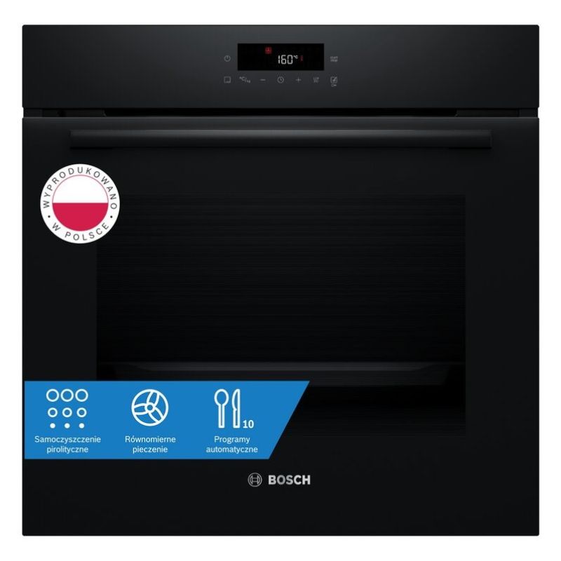 8. Backofen BOSCH HBA571BB4 Pyrolysereinigung + Teleskopauszüge 1 Ebene BOSCH HEZ538000
