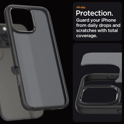 12. Spigen Ultra Hybrid-Hülle für iPhone 16 Pro Max – Schwarz
