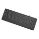 4. GEMBIRD Kabelgebundene Multimedia-Tastatur, schlank, 5 Tasten mit Hotkeys, russisches Layout, schwarz