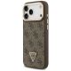 2. Guess 4G PU Dreieck-Logo & Standkamera Magsafe Hülle für iPhone 17 Pro Max - Braun