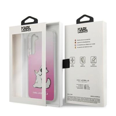 8. Karl Lagerfeld Choupette Eat Hülle für Samsung Galaxy S22+ - Pink