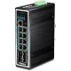 TRENDnet 12-Port Gigabit Managed L2+ PoE+ Metal Industrial Switch