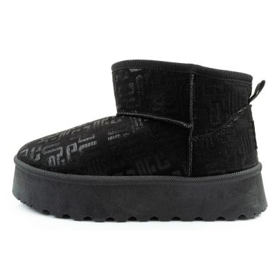 2. Lee Cooper Damen Winter Schneestiefel Modische Pelzgefütterte Stiefeletten Schwarz