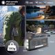 6. Extralink Bluetooth-Solarradio mit Kurbeldynamo-Powerbank (4000 mAh) und SOS-Taschenlampe BT-4000, tragbar, analog und digital, Schwarz/Orange