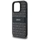 6. DKNY Texture Pattern Tonal Stripe Hülle für iPhone 16 Pro – Schwarz