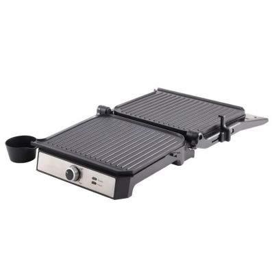 3. ELDOM KONTAKTGRILL GK200 2000W, TEMPERATURREGELUNG, ZWEI FETTBEHÄLTER, PLATTEN MIT ANTIHAFTBESCHICHTUNG