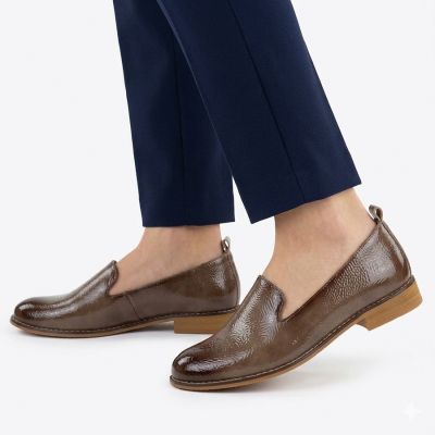 5. Damen-Lacklederschuhe, beige, Potocki 19337