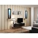 4. TV-Schrank VIGO '140' 30/140/40 weiß/schwarz glänzend