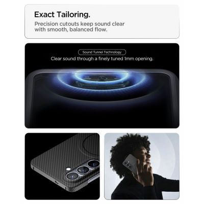 15. Spigen AirSkin Aramid Mag MagSafe Hülle für Samsung Galaxy S26 - Schwarz