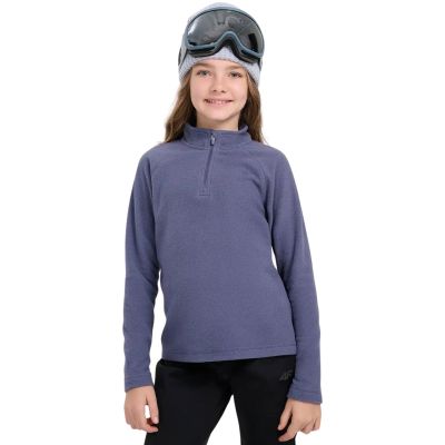 6. Fleece-Sweatshirt für Mädchen 4F F060 marineblau 4FJWAW25UFLEF060 31S