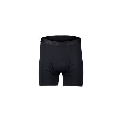 POC Recycle Boxer Radlerhose mit Polsterung – Uranschwarz, Größe: S