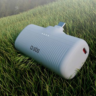 6. SBS EcoPower 5000 mAh 10W Powerbank mit integriertem USB-C-Anschluss - Grau