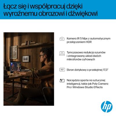 27. HP OmniBook 7 17-DC0073CL Ultra 7 258V 17,3" FHD Touchscreen, 32 GB SSD, 1 TB BT, Schwarz, Schwarz, GeForce RTX 4050 6 GB, Windows 11, Silber (Neuverpackung), 2 Jahre Garantie