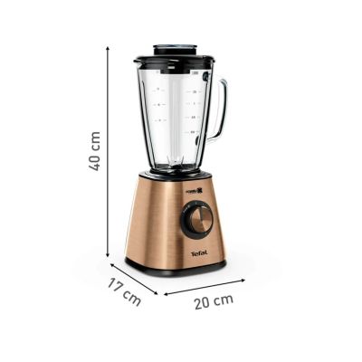 11. TEFAL | Standmixer | BlendForce BL439G10 | Tischgerät | 800 W | Behältermaterial: Glas | Behältervolumen: 1,75 l | Eiscrushing-Funktion | Kupfer