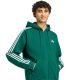 5. adidas Essentials Fleece-Kapuzenjacke für Herren mit 3 Streifen und durchgehendem Reißverschluss, Grün KZ1412
