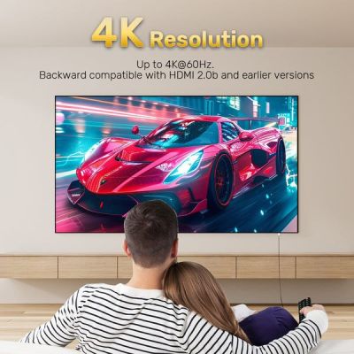 12. UNITEK HDMI-Lichtwellenleiterkabel 2.0 AOC 4K 60Hz 20M