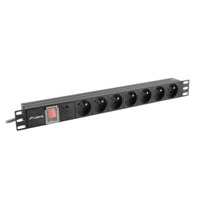 Lanberg PDU-07E-0200-BK Steckdosenleiste (16 A; 2 m; schwarz)