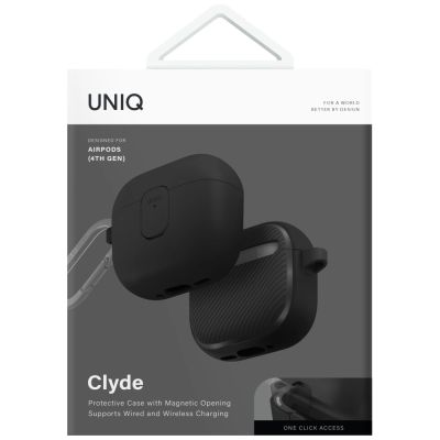 5. Uniq Clyde Lock Case für AirPods 4 – Schwarz