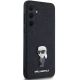 4. Karl Lagerfeld Fixed Glitter Ikonik Logo Metal Pin Hülle für Samsung Galaxy A55 – Schwarz