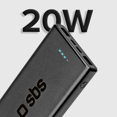10. Powerbank SBS TTBB10000FASTPD20K 10000 mAh 20W mit Power Delivery - schwarz
