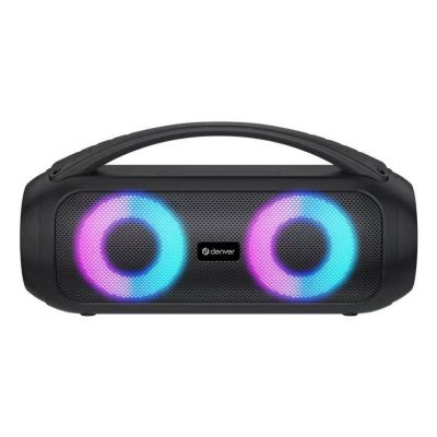 3. Denver BTG-618 Tragbarer/Party-Lautsprecher, tragbarer Stereo-Lautsprecher, Schwarz, 40 W