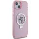 4. Karl Lagerfeld Ring Stand Karl&Choupette MagSafe Hülle für iPhone 15 Plus – Rosa
