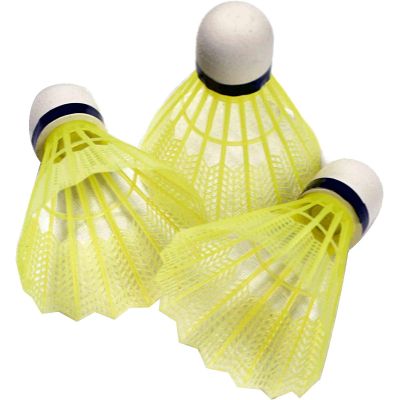4. Badminton-Federbälle aus Nylon, 3-teilig