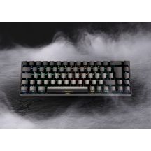 Deltaco Gaming GAM-100-DE Tastatur USB + RF Wireless + Bluetooth QWERTZ Deutsch Schwarz