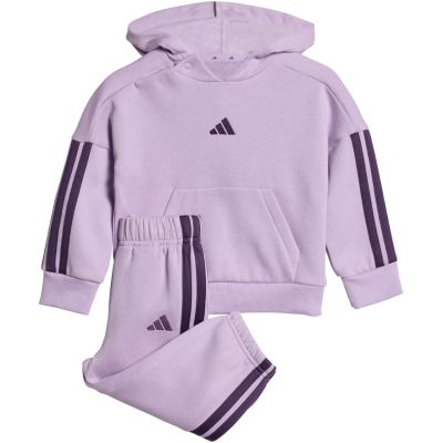 adidas Essentials Joggers 3-Streifen Hoodie Trainingsanzug Lila JV9856