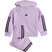 adidas Essentials Joggers 3-Streifen Hoodie Trainingsanzug Lila JV9856