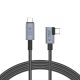 Tech-Protect UltraBoost Max L USB-C 4.0 (gerade) / USB-C 4.0 (gewinkelt) PD-Kabel 240 W 8K 40 Gbit/s 1,5 m – grau