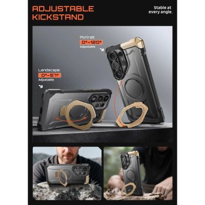 4. Supcase UB Grip Mag MagSafe Hülle für Samsung Galaxy S26 Ultra – Schwarz und Braun
