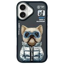Nimmy Cool&Cute 2.0 Hundehülle für iPhone 16 - Schwarz