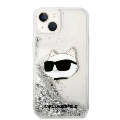 3. Karl Lagerfeld KLHCP14MLNHCCS iPhone 14 Plus 6,7" Silber/Silber Hardcase Glitter Choupette Head
