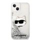 3. Karl Lagerfeld KLHCP14MLNHCCS iPhone 14 Plus 6,7" Silber/Silber Hardcase Glitter Choupette Head