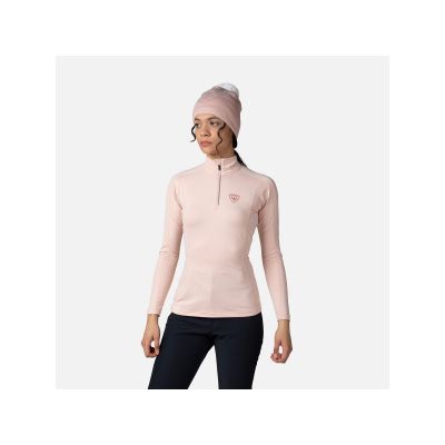 Rossignol W Classique rosa Sweatshirt mit 1/2-Reißverschluss