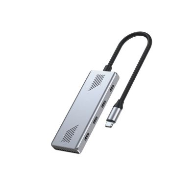 GEMBIRD 4-Port USB-C 3.2 (GEN 2) Typ-C Hub Grau