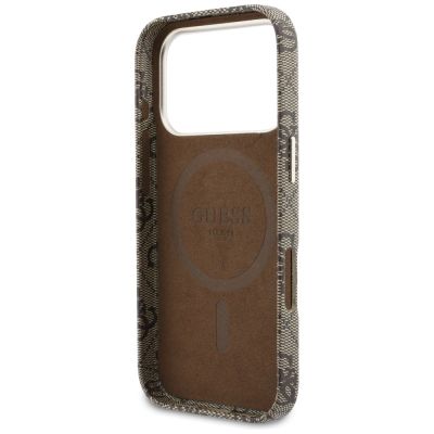 7. Guess 4G Script MagSafe Hülle für iPhone 17 Pro Max – Braun