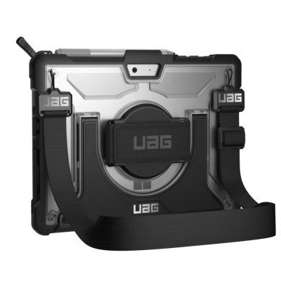 3. UAG Plasma - Schutzhülle mit integriertem Ständer sowie Hand- und Schultergurt für Microsoft Surface Go 1/2/3/4 G (Eis)