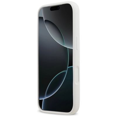 5. Karl Lagerfeld Silikonhülle mit Karl-Skizze und Logo (MagSafe) für iPhone 17 Pro – Weiß
