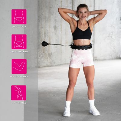 17. HMS HHW01 Hula-Hoop-Reifen mit Noppen und Gewicht, schwarz