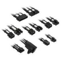 Kolink Core Pro Geflochtenes Kabelverlängerungsset 12V-2x6 Typ 2 – Tiefschwarz/Brillantweiß