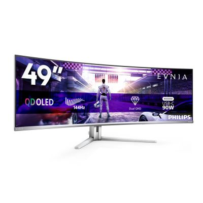 3. Philips Evnia 8000 49M2C8900L/00 Computermonitor 124,2 cm (48,9 Zoll) 5120 x 1440 Pixel Dual QHD QD-OLED Weiß