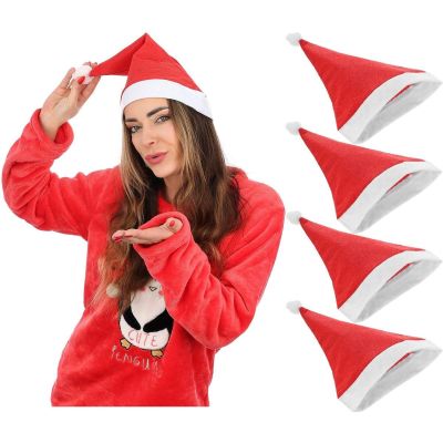 28. Weihnachtsmannmützen – 4er-Set