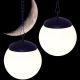 31. Solarlampe, Kugelleuchte aus Kunststoff mit Clip, 10 x 30 cm, 2er-Set