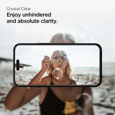 10. Spigen ALM Glass FC gehärtetes Glas für iPhone 15 – schwarz 2 Stk.